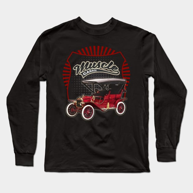 Ford Model T 1908 car muscle Long Sleeve T-Shirt by JocelynnBaxter